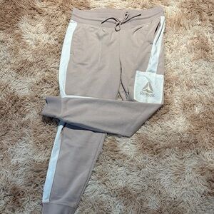 Reebok Women's Beige and White Joggers